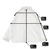 mizuiro-ind ギャザースタンドカラーシャツ 定価13970円 ブラウス シャツ シロ レディース ミズイロインド【中古】6-0618G◎