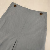 MACPHEE レーヨンリネンコットン セミワイド クロップドパンツ ライトブルー レディース マカフィー【中古】6-0809M∞