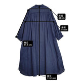fog linen work リネン プルオーバー ギャザー ワンピース アオ レディース フォグリネンワーク【中古】6-0618G◎