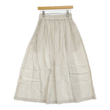 fog linen work リネン ギャザー ロングスカート ライトベージュ レディース フォグリネンワーク【中古】6-0717M♪