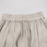 fog linen work リネン ギャザー ロングスカート ライトベージュ レディース フォグリネンワーク【中古】6-0717M♪
