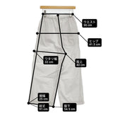 ゴーシュ 100/1 タイプライターワイドパンツ サイズ2 定価25300円 G211-P021 コットン イージー パンツ ライトグレー レディース ゴーシュ【中古】6-0717M♪