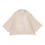 blurhms High Gauge Plating Cut-off Short Tee 定価11000円 カットオフ ショート丈 Ｔシャツ カットソー ペールピンク レディース ブラームス【中古】6-0531S♪