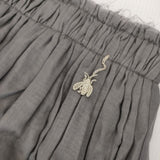 ANTIPAST Cotton Lawn Skirt コットンローンスカート 蜂モチーフ付 ロングスカート グレー レディース アンティパスト【中古】6-0809M∞