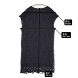 l'atelier du savon 刺繍 レース ノースリーブドレス ワンピース ブラック レディース アトリエドゥサボン【中古】6-0809M∞
