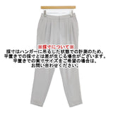 DES PRES 2タック アセテートポリエステル スラックス パンツ グレー レディース デプレ【中古】6-0809M∞