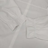 BEAUTY&YOUTH UNITED ARROWS ポリエステルフリル ブラウス ウォッシャブル ブラウス シャツ ホワイト レディース ビューティアンドユース【中古】6-0926M∞