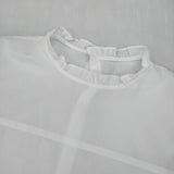 BEAUTY&YOUTH UNITED ARROWS ポリエステルフリル ブラウス ウォッシャブル ブラウス シャツ ホワイト レディース ビューティアンドユース【中古】6-0926M∞