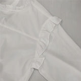 BEAUTY&YOUTH UNITED ARROWS ポリエステルフリル ブラウス ウォッシャブル ブラウス シャツ ホワイト レディース ビューティアンドユース【中古】6-0926M∞