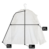 BEAUTY&YOUTH UNITED ARROWS ポリエステルフリル ブラウス ウォッシャブル ブラウス シャツ ホワイト レディース ビューティアンドユース【中古】6-0926M∞