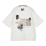 THE NORTH FACE PURPLE LABEL COOLMAX H/S 大河原健太 クールマックス フロッキープリント 半袖Ｔシャツ カットソー ホワイト レディース ザノースフェイスパープルレーベル【中古】6-0531S♪
