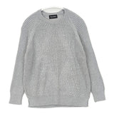 JOHN SMEDLEY シーアイランドコットン リブ セーター ニット グレー レディース ジョンスメドレー【中古】6-0823M∞