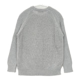 JOHN SMEDLEY シーアイランドコットン リブ セーター ニット グレー レディース ジョンスメドレー【中古】6-0823M∞