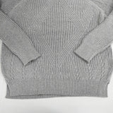 JOHN SMEDLEY シーアイランドコットン リブ セーター ニット グレー レディース ジョンスメドレー【中古】6-0823M∞