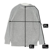 JOHN SMEDLEY シーアイランドコットン リブ セーター ニット グレー レディース ジョンスメドレー【中古】6-0823M∞