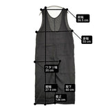 fog linen work エステルジャンプスーツ リネン サロペット ブラック レディース フォグリネンワーク【中古】6-0519M♪