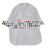 Danton コットンリネンショートスリーブバンドカラーシャツ ラミー ストライプ 半袖シャツ ライトブルー ホワイト ユニセックス ダントン【中古】6-0609S△