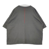 快晴堂 Girl's 首まわりしっかり五分袖Tシャツ 定価9350円 ワイドシルエット ポケット付き 半袖Ｔシャツ カットソー グレー レディース 快晴堂【中古】6-0526S♪