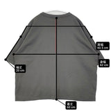 快晴堂 Girl's 首まわりしっかり五分袖Tシャツ 定価9350円 ワイドシルエット ポケット付き 半袖Ｔシャツ カットソー グレー レディース 快晴堂【中古】6-0526S♪