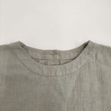 evam eva water linen half sleeve pullover 定価34100円 E261T112 半袖Ｔシャツ カットソー green haze ライトグレー メンズ エヴァムエヴァ【中古】6-0526S♪