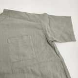 evam eva water linen half sleeve pullover 定価34100円 E261T112 半袖Ｔシャツ カットソー green haze ライトグレー メンズ エヴァムエヴァ【中古】6-0526S♪