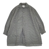 ARMEN ギンガムチェックワークギャザーシャツ インド製 サイズ1 プルオーバー サイドスリット チュニック 26SS ブラック ホワイト レディース アーメン【中古】6-0519M♪
