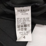 AURALEE LUSTER PLAITING HI NECK L/S TEE サイズ4 定価16500円 A22AP02GT 長袖Ｔシャツ カットソー ロンＴ ブラック メンズ オーラリー【中古】6-0804M♪