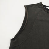 ANCELLM SLEEVELESS AGING T-SHIRT 定価22000円 ANC-CT86 スウェット ノースリーブ Ｔシャツ カットソー 24SS ブラック メンズ アンセルム【中古】6-0630S♪