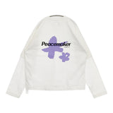 OAMC Peacemaker ピースメイカー ダブルレイヤーTシャツ Painted Double Layer Boxy Tshirt 定価25300円 長袖Ｔシャツ カットソー ロンＴ ホワイト メンズ オーエーエムシー【中古】6-0526M♪