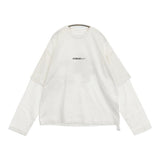 OAMC Peacemaker ピースメイカー ダブルレイヤーTシャツ Painted Double Layer Boxy Tshirt 定価25300円 長袖Ｔシャツ カットソー ロンＴ ホワイト メンズ オーエーエムシー【中古】6-0526M♪