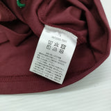 Santaku サンタク SNT25SS-TE01 サイズL 刺繍 無地 半袖Ｔシャツ カットソー ボルドー ワインレッド メンズ【中古】6-0630S♪