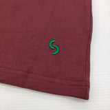 Santaku サンタク SNT25SS-TE01 サイズL 刺繍 無地 半袖Ｔシャツ カットソー ボルドー ワインレッド メンズ【中古】6-0630S♪