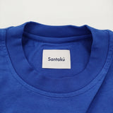 Santaku サンタク SNT25SS-TE01 サイズL 刺繍 無地 半袖Ｔシャツ カットソー ブルー メンズ【中古】6-0630S♪