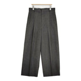 H BEAUTY&YOUTH ウール ファーム 1プリーツ ワイドパンツ 定価42900円 パンツ 25AW ダークグレー メンズ エイチビューティアンドユース【中古】6-0918T♪