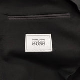 UNITED ARROWS & SONS SONS GABA BOXY 2B JACKET サイズM 定価47300円 ウールギャバジン テーラードジャケット ブラック メンズ ユナイテッドアローズサンズ【中古】6-0918M♪
