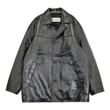 INSCRIRE Leather Jacket サイズ3 定価97900円 125AW-BZ81 フェイクレザー ジャケット 25AW ブラック メンズ アンスクリア【中古】6-0918T♪