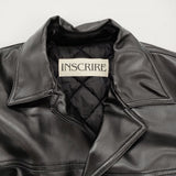 INSCRIRE Leather Jacket サイズ3 定価97900円 125AW-BZ81 フェイクレザー ジャケット 25AW ブラック メンズ アンスクリア【中古】6-0918T♪