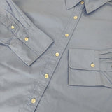 BEAUTY&YOUTH UNITED ARROWS コットンタイプライター レギュラーカラー オーバーシャツ 定価14850円 長袖シャツ ブルー レディース ビューティアンドユース【中古】6-0803M∞
