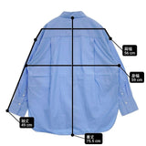 BEAUTY&YOUTH UNITED ARROWS コットンタイプライター レギュラーカラー オーバーシャツ 定価14850円 長袖シャツ ブルー レディース ビューティアンドユース【中古】6-0803M∞