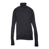 AURALEE HIGH GAUSE SHEER RIB TURTLE NECK A9AP02HF シアー 長袖Ｔシャツ カットソー ロンＴ ブラック レディース オーラリー【中古】6-0913M∞