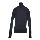 AURALEE HIGH GAUSE SHEER RIB TURTLE NECK A9AP02HF シアー 長袖Ｔシャツ カットソー ロンＴ ブラック レディース オーラリー【中古】6-0913M∞