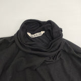 AURALEE HIGH GAUSE SHEER RIB TURTLE NECK A9AP02HF シアー 長袖Ｔシャツ カットソー ロンＴ ブラック レディース オーラリー【中古】6-0913M∞