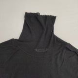 AURALEE HIGH GAUSE SHEER RIB TURTLE NECK A9AP02HF シアー 長袖Ｔシャツ カットソー ロンＴ ブラック レディース オーラリー【中古】6-0913M∞