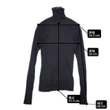 AURALEE HIGH GAUSE SHEER RIB TURTLE NECK A9AP02HF シアー 長袖Ｔシャツ カットソー ロンＴ ブラック レディース オーラリー【中古】6-0913M∞