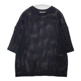 NEW DOSE メッシュTシャツ コットン100% USA製 Ｔシャツ カットソー ブラック レディース ニュードーズ【中古】6-0609S△