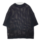 NEW DOSE メッシュTシャツ コットン100% USA製 Ｔシャツ カットソー ブラック レディース ニュードーズ【中古】6-0609S△
