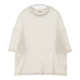 NEW DOSE メッシュTシャツ コットン100% USA製 Ｔシャツ カットソー アイボリー レディース ニュードーズ【中古】6-0609S△