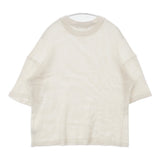 NEW DOSE メッシュTシャツ コットン100% USA製 Ｔシャツ カットソー アイボリー レディース ニュードーズ【中古】6-0609S△