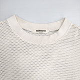 NEW DOSE メッシュTシャツ コットン100% USA製 Ｔシャツ カットソー アイボリー レディース ニュードーズ【中古】6-0609S△