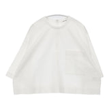sacra ハイカウントコットンタンブルクロップド丈Tシャツ 38 定価27500円 ブラウス 半袖カットソー ホワイト レディース サクラ【中古】6-0526S♪